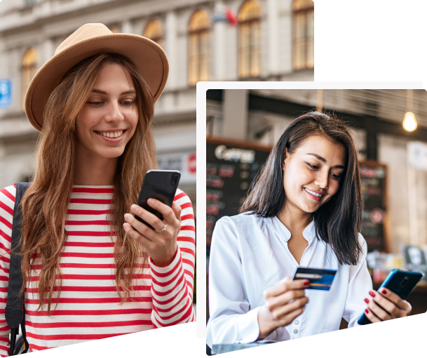 People smiling and happy